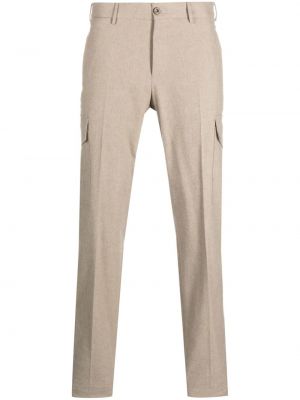 Pantalon cargo en coton avec poches Pt Torino beige