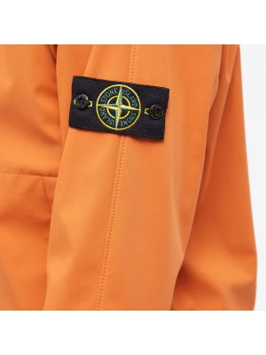 Легкая куртка с капюшоном Stone Island оранжевая