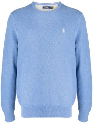Bombažni bombažni bombažni pulover Polo Ralph Lauren modra
