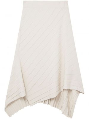 Асиметрична плетена миди пола Stella Mccartney бяло