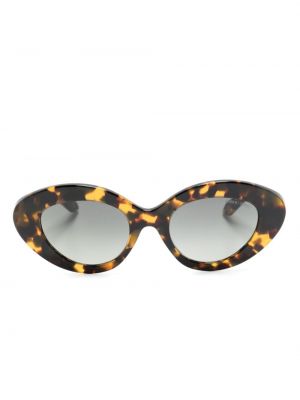 Sluneční brýle s potiskem Giorgio Armani hnědé