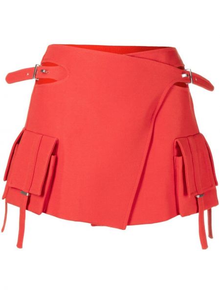 Mini suknja sa kopčom Dion Lee crvena