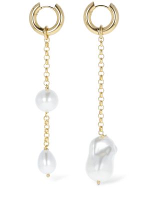 Auskarai su perlais Timeless Pearly auksinė