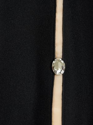 Rochie mini din tul din crep Giambattista Valli negru