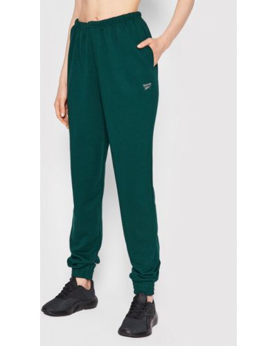 Voľné priliehavé teplákové nohavice Reebok Classic zelená