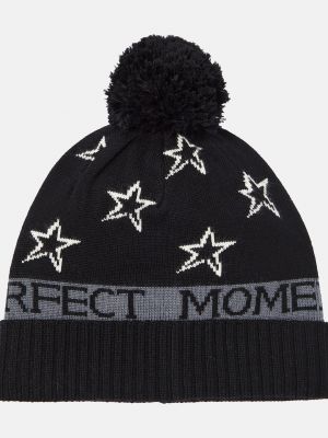 Шерстяная шапка со звездочками Perfect Moment черная