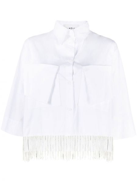 Риза с ресни Atu Body Couture бяло