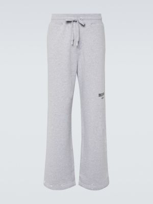 Pantalon en coton à imprimé Dolce&gabbana gris