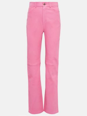 Kožené kalhoty Stouls - Růžová