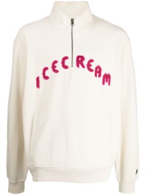 Sweatshirt mit stickerei aus baumwoll Icecream weiß