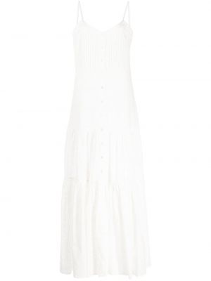 Plisované šaty Veronica Beard bílé