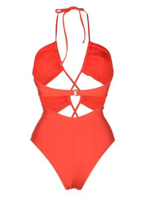 Badeanzug mit v-ausschnitt Noire Swimwear orange