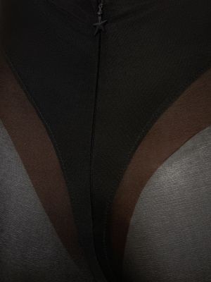 Legíny z nylonu jersey Mugler černé