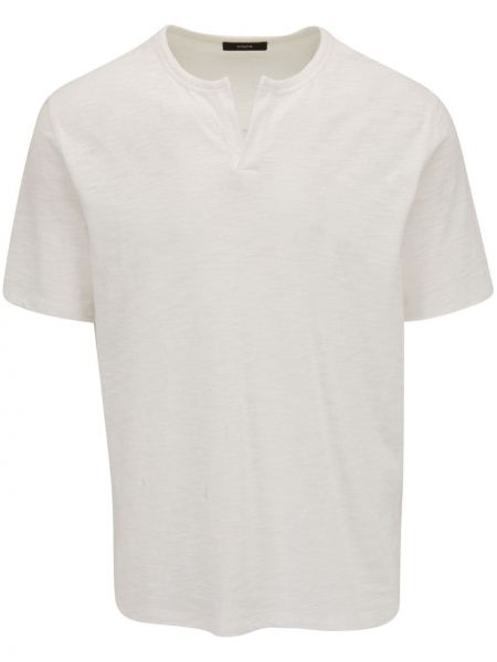 Βαμβακερή μπλούζα Vince λευκό