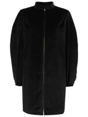 Žametna srajčna obleka iz rebrastega žameta z zadrgo Gloria Coelho črna