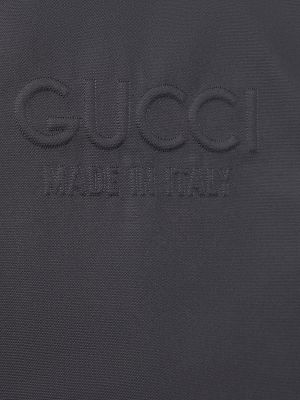 Chaleco de algodón de plumas Gucci gris