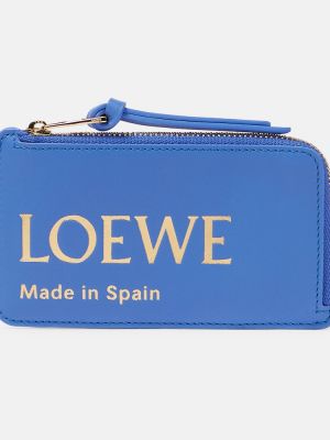 Usnjena denarnica Loewe modra