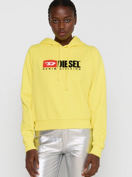 Bluza z kapturem Diesel żółta