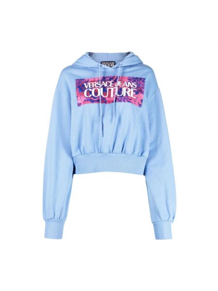 Pullover mit print Versace Jeans Couture blau