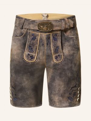 Kožené kalhoty Spieth & Wensky modré