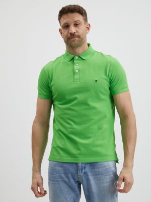 Поло тениска Tommy Hilfiger зелено