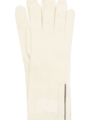 Кашемировые перчатки Brunello Cucinelli белые