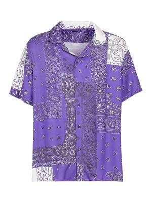 Рубашка из вискозы с принтом 8 By Yoox фиолетовая