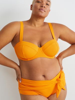 Bikini z wysoką talią C&a pomarańczowy