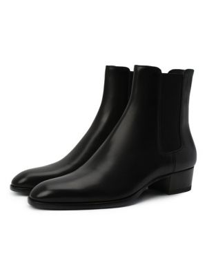 Кожаные ботинки челси Saint Laurent черные