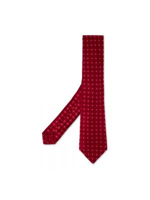 Jedwabny krawat Kiton czerwony