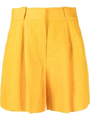 Shorts taille haute plissées Blazé Milano jaune