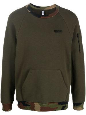 Kamuflere bomull sweatshirt Moschino grønn