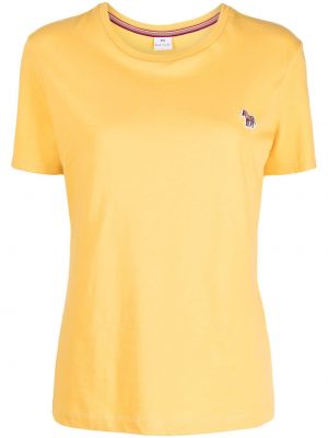Bavlněné tričko se zebřím vzorem Ps Paul Smith žluté