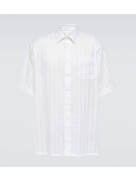 Ριγέ βαμβακερό πουκάμισο Givenchy λευκό