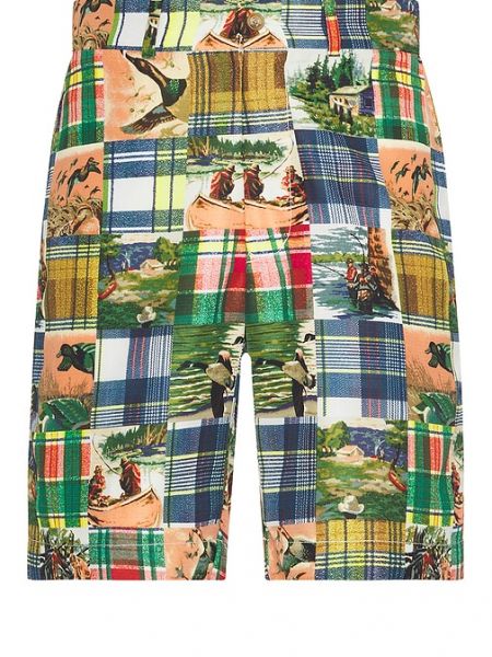 Pantalones cortos con estampado de tejido jacquard Beams Plus verde