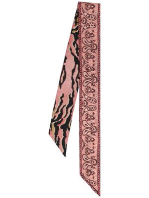 Fular de mătase Zimmermann roz