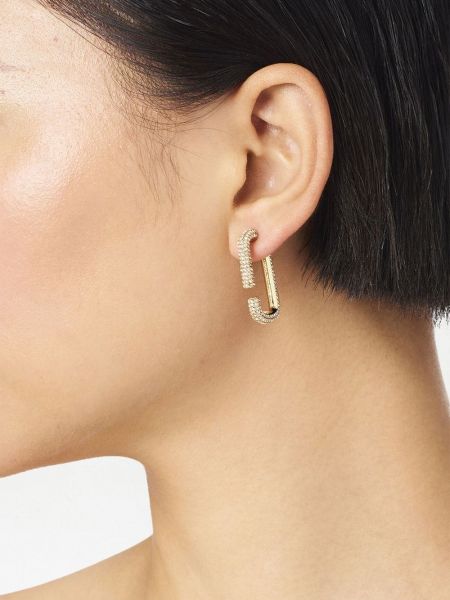 Boucles d'oreilles à boucle en cristal Marc Jacobs