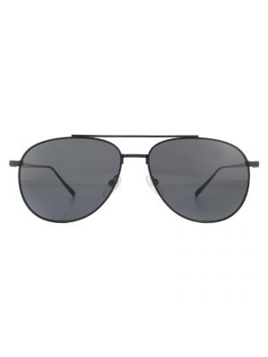 Матовые солнцезащитные очки-авиаторы Salvatore Ferragamo черные