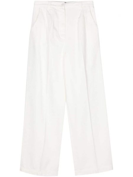 Плисирани прав панталон A.p.c. бяло