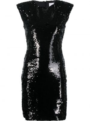 Koktejl obleka s cekini brez rokavov Philipp Plein črna