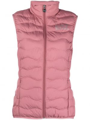 Trykt ermeløs vattert vest Ea7 Emporio Armani rosa