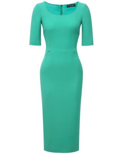 Шерстяное платье Dolce & Gabbana, зеленое