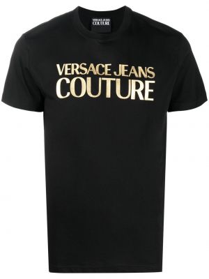 Trykt t-skjorte Versace Jeans Couture svart