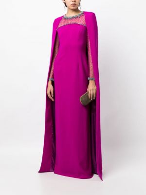 Sukienka wieczorowa z kryształkami Jenny Packham fioletowa
