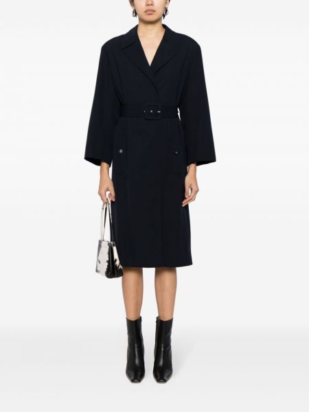 Woll trenchcoat Chanel Pre-owned blau