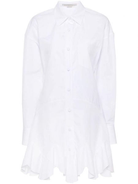 Hímzett kiszélesedő ruha Stella Mccartney fehér