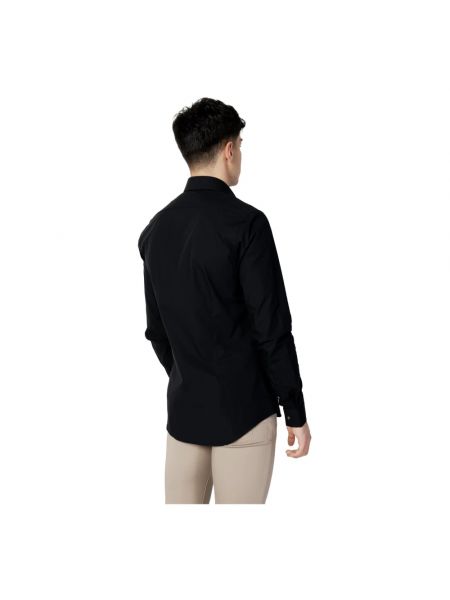 Camisa slim fit manga larga con botones Calvin Klein negro