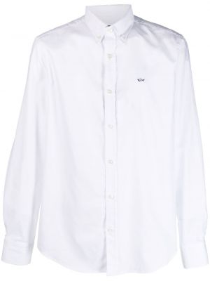 Βαμβακερό πουκάμισο Paul & Shark λευκό