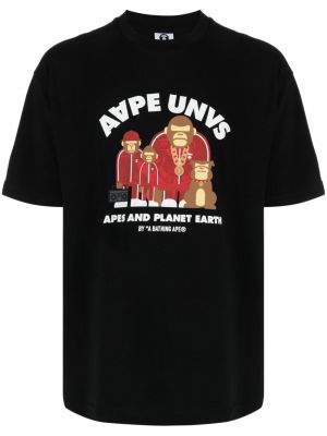 Bavlnené tričko s potlačou Aape By *a Bathing Ape® čierna