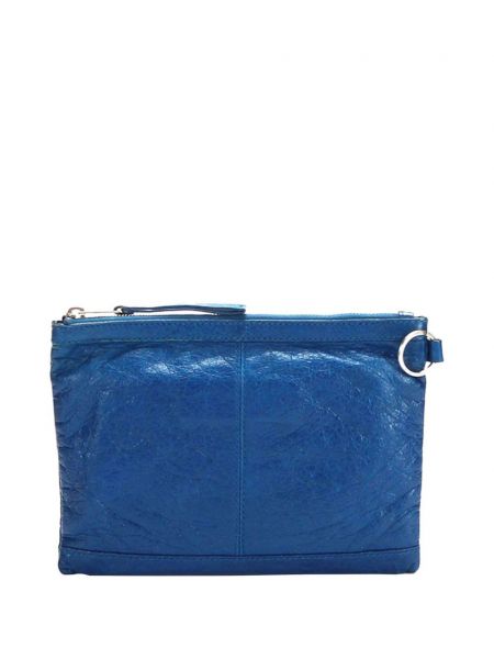 Leder clutch Balenciaga Pre-owned blau
